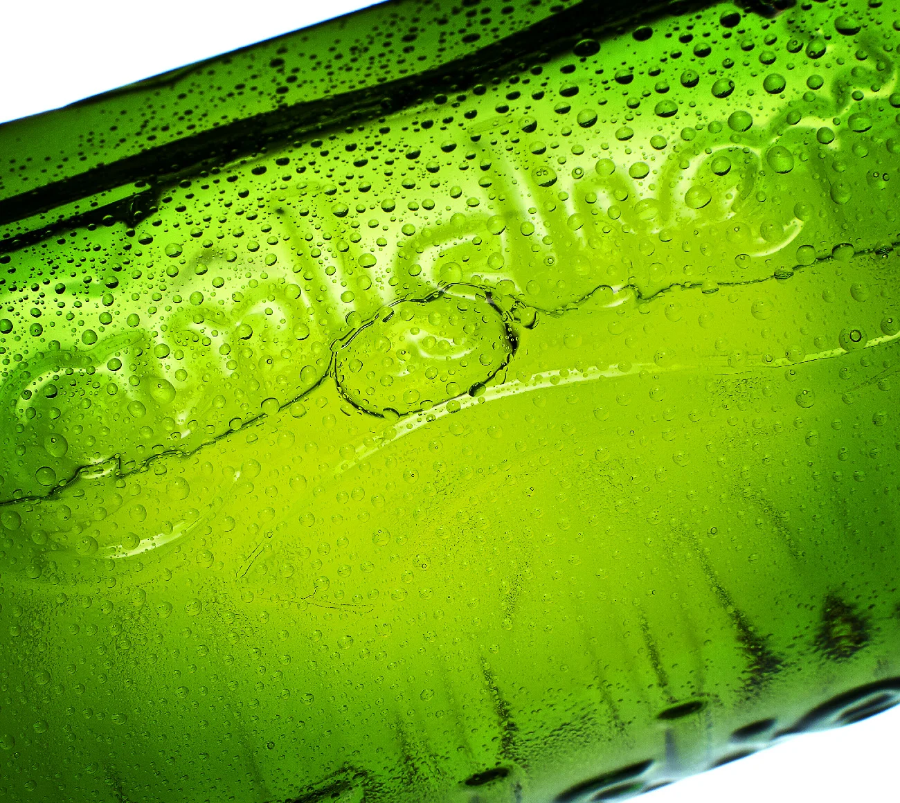 Bierflasche Luftblase