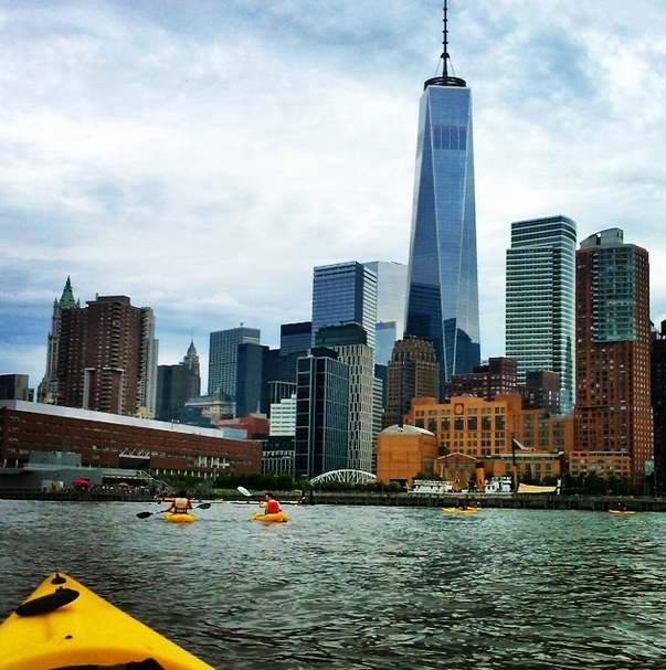 Lower Manhattan as seen from my kayak