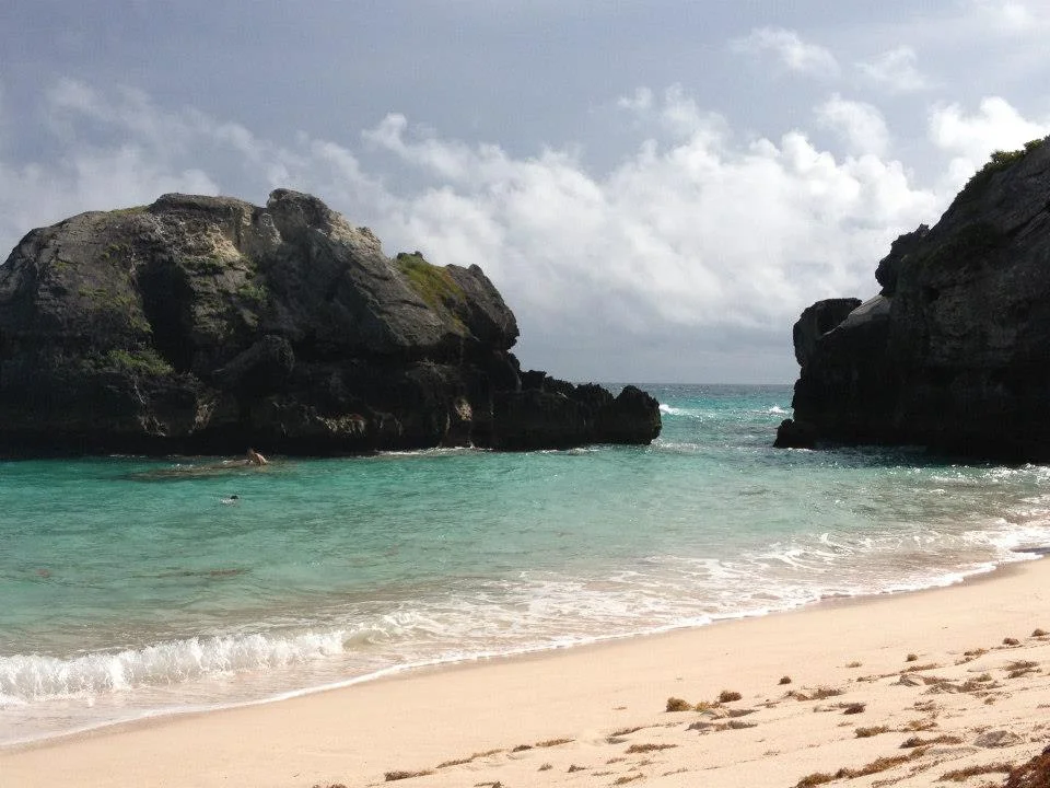 I don't have a picture from snorkeling, so here is a picture of one of the many beautiful hidden beaches my friends Stephanie, Subway, Sabrina, and I found in Bermuda on my second trip there.