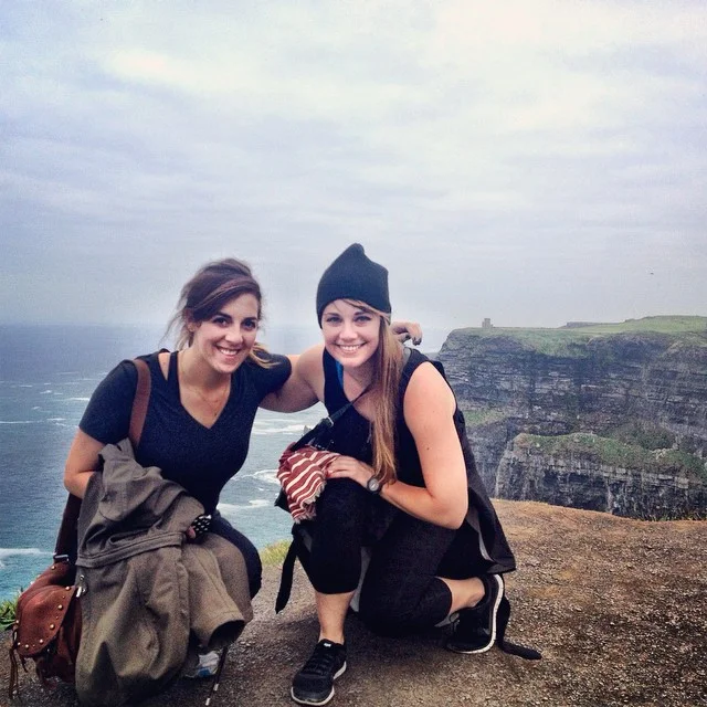 Jetlag hags on a cliff.