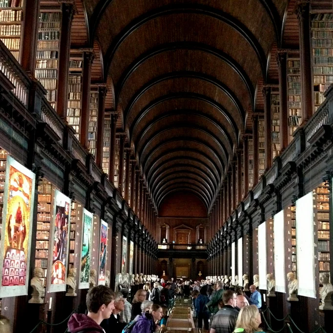The library at Trinity College.