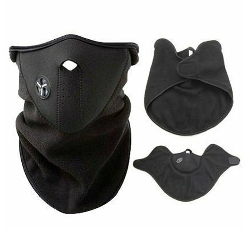 Black Neoprene Half Face Mask