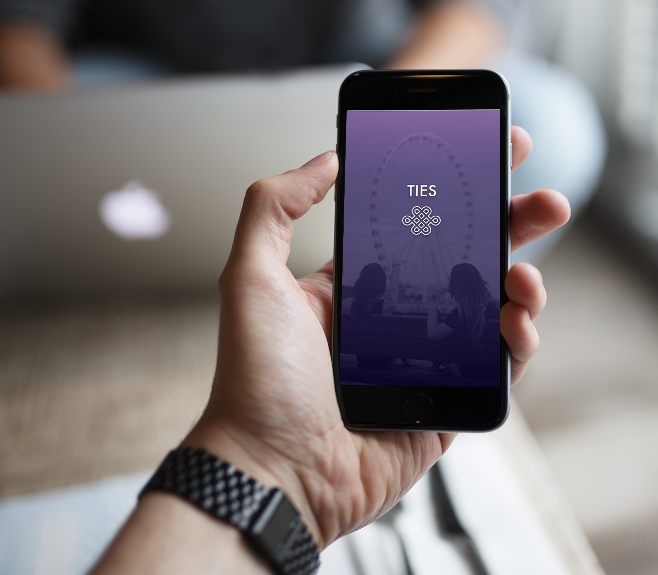 Home screen of TIES, a friendship app.