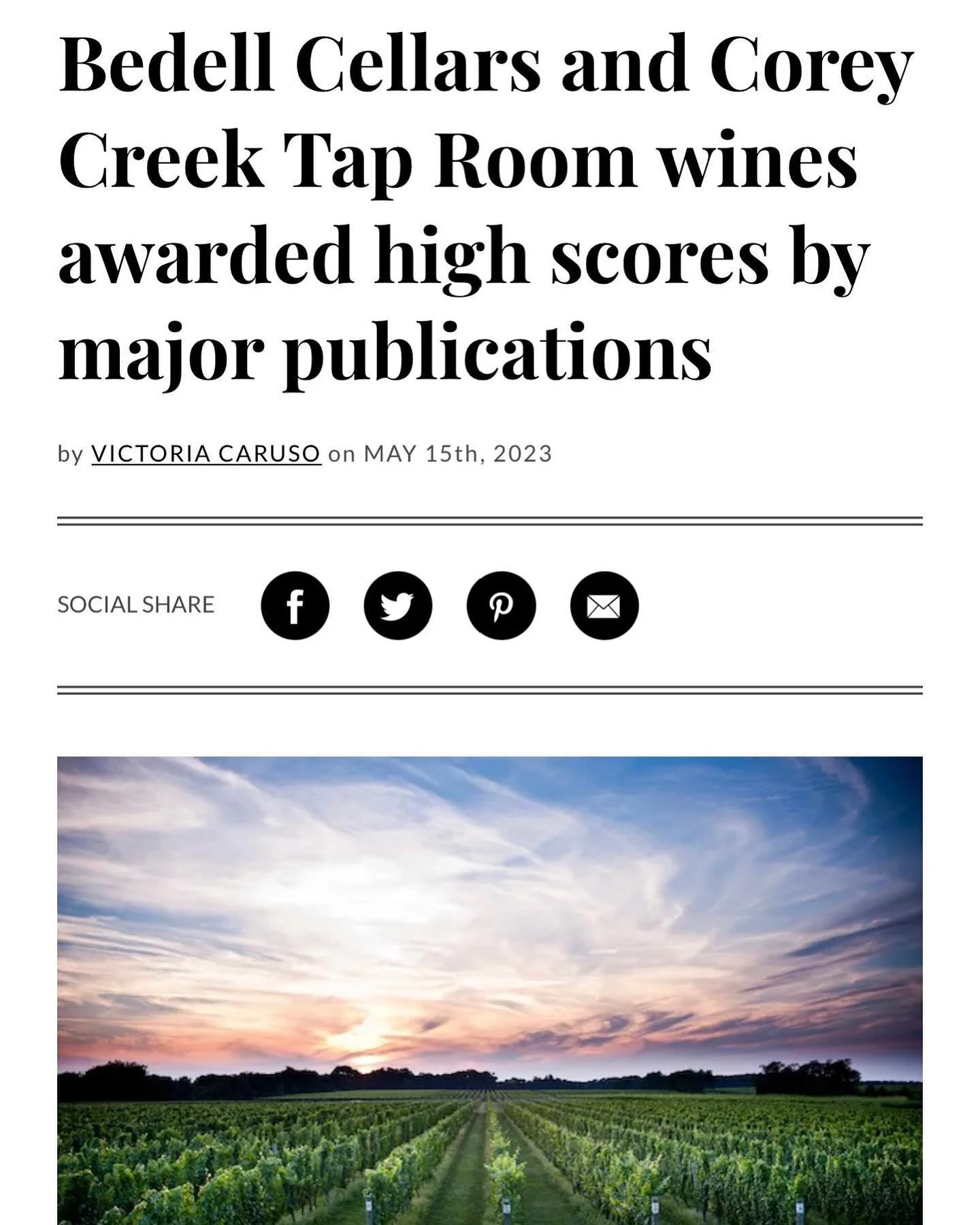 So proud of @rolsenharbich and @marin_brennan who recently had their wines score 93 and 94 points in @wineenthusiast and @vinepair , respectively! Thank you @the_northforker for the shout out! The current vintage of Melon de Bourgogne is available on