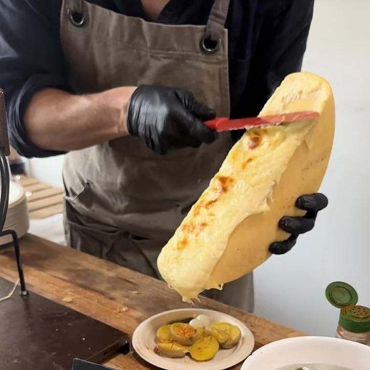 Join us at Bedell Sunday for a raclette pop-up party with @hamptonsraclette - delicious melty cheese served over your choice of pretzel or potatoes! 12-4PM, check our bio link / website for more details or to let us know you're coming!