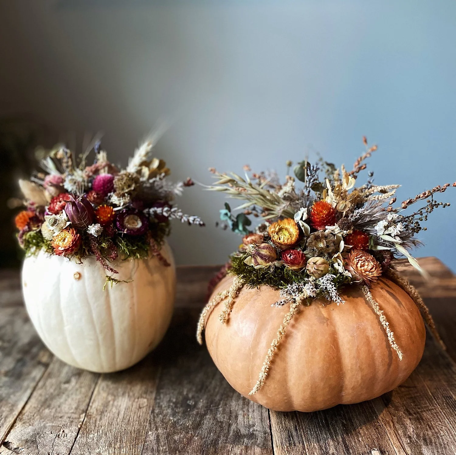 Dried Floral Pumpkin Centerpiece Workshop