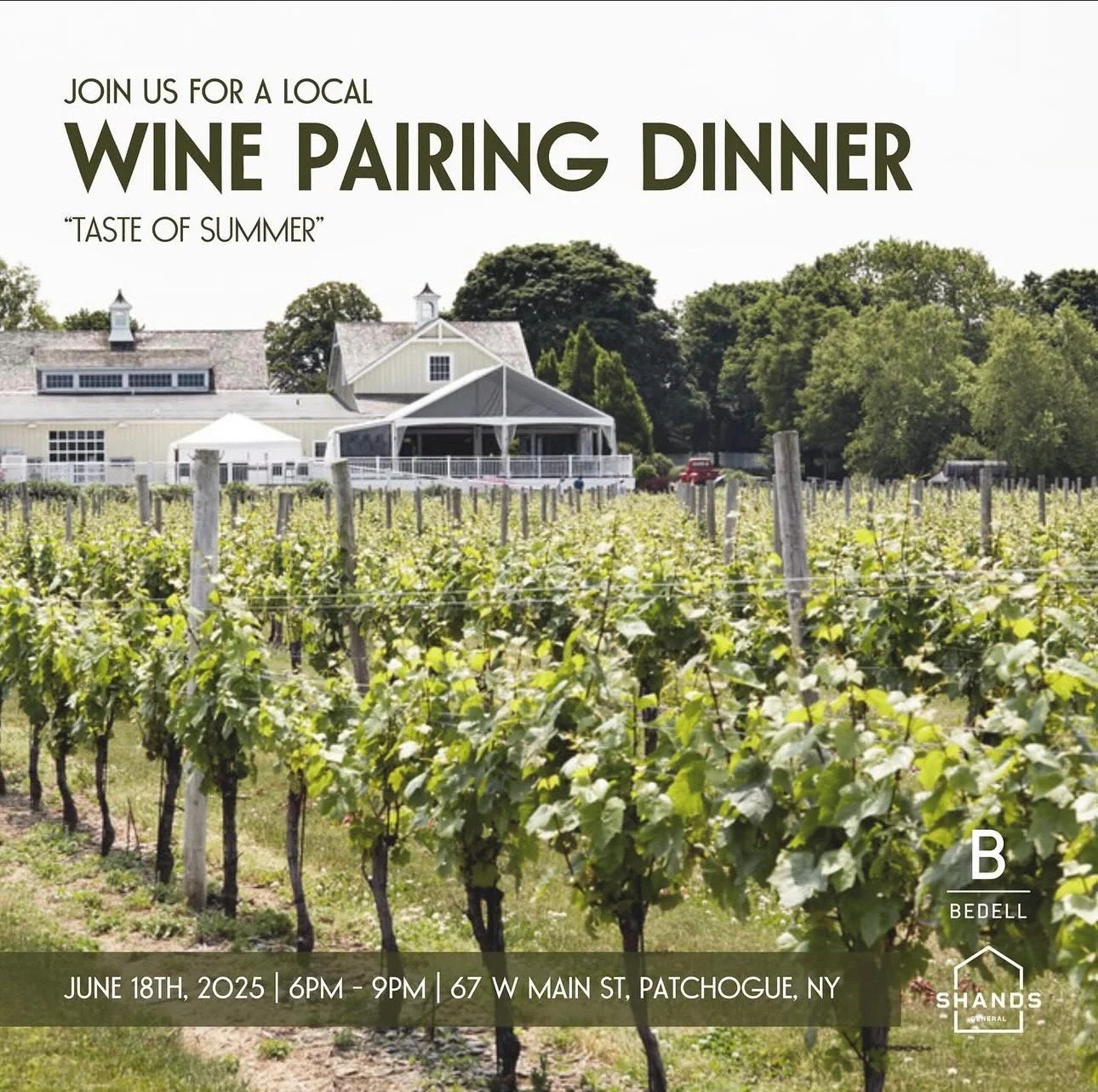 Local Wine Dinner: Shands General x Bedell Cellars