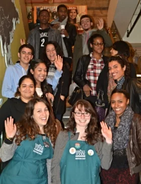 Youth Employees meet with Whole Foods Marketing Staff as part of the CAW program "The Art of Business and the Business of Art."