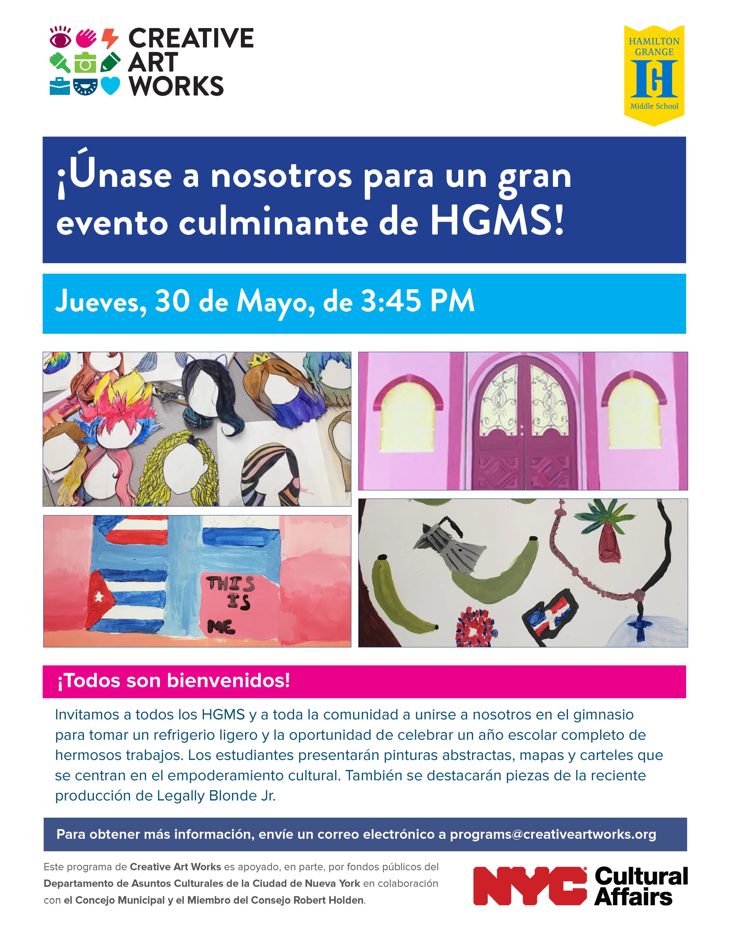 Click HERE to download a PDF of the Culminating Event Invitation in English and Spanish