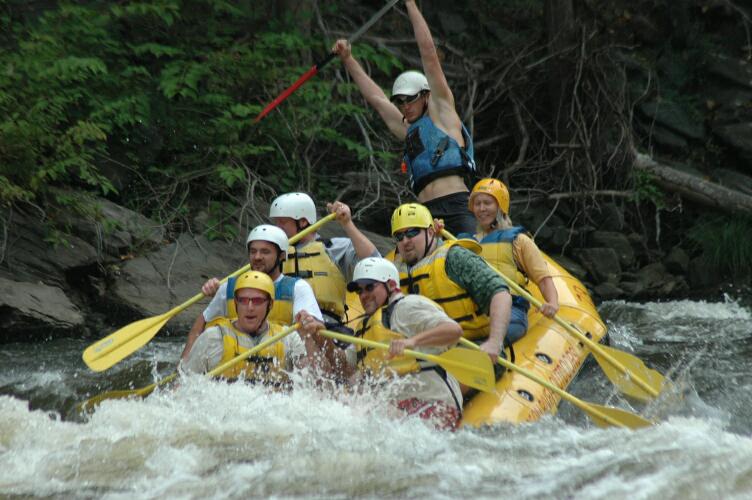 White water rafting on the Pigeon river.