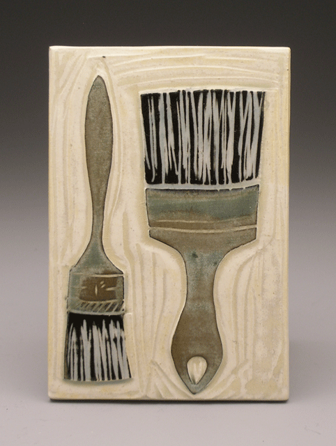   paintbrushes , 4 x 6 tile 