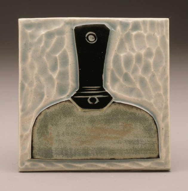   putty knife , 4 x 4 tile 