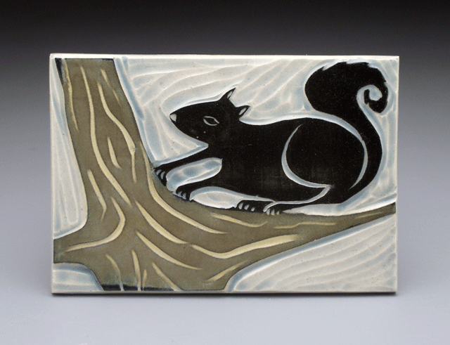   squirrel , 4x6 tile 