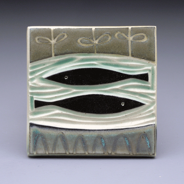  fish + seaweed, 3x3 tile 