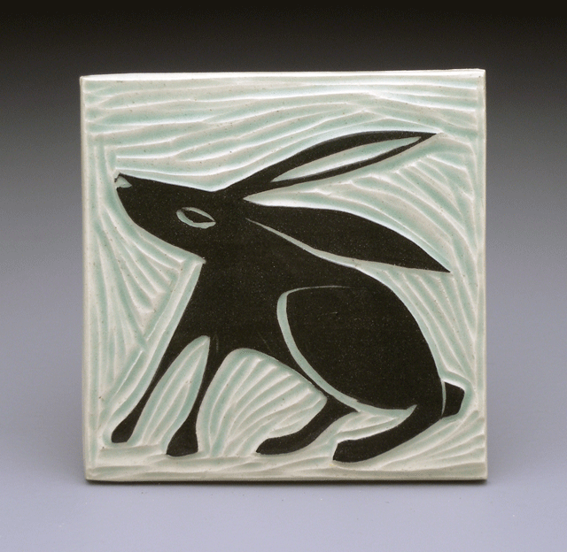  long-eared rabbit, 4x4 tile 