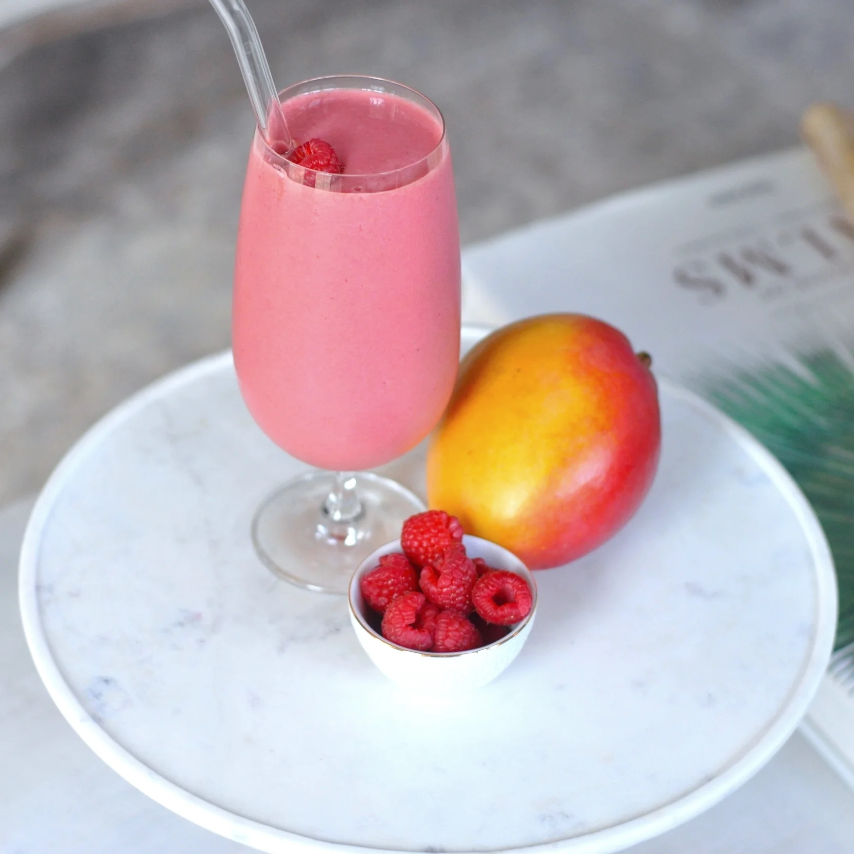 Tropical Mango-Berry Protein Smoothie