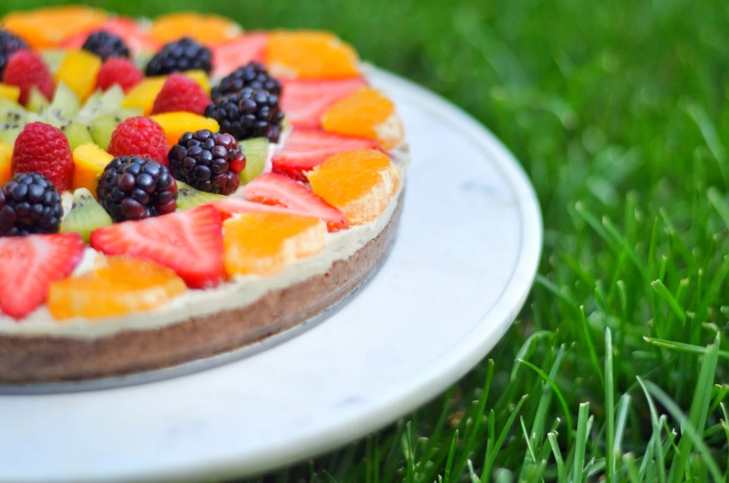 Raw Vegan Rainbow Glow Fruit Pizza: Dessert Upgrade 2.0