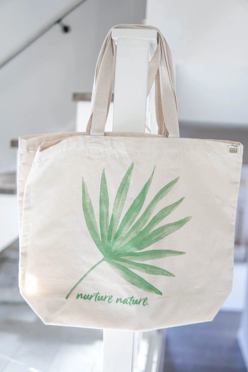 EatMoveRest "Nurture Nature" Reusable Eco-Friendly Zero-Waste Recycled Cotton Market Tote