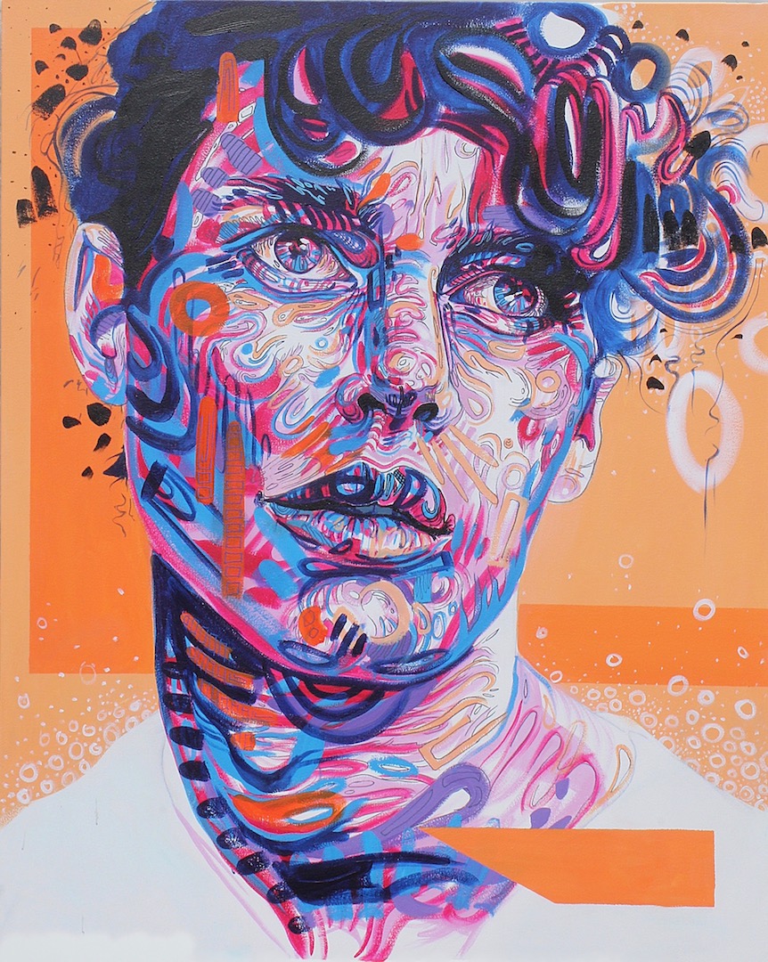 #eccentric, acrylic on canvas