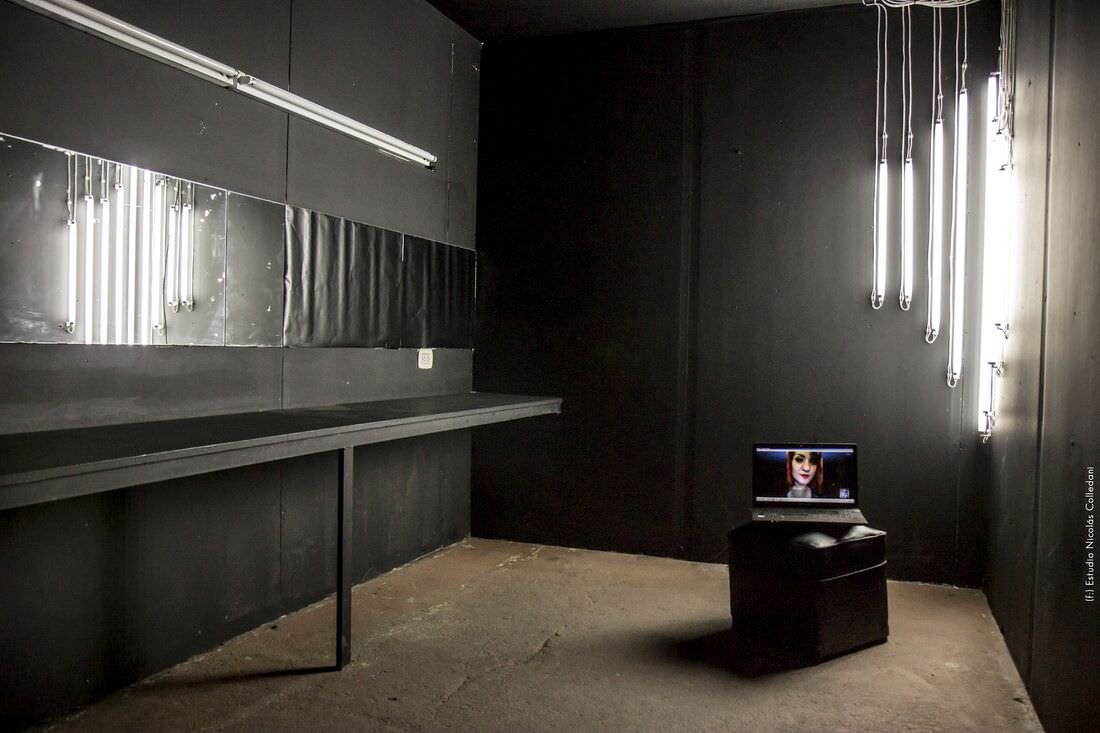 Long Distance Affair in Buenos Aires. A Skype immersive for one audience member at a time. The woman on the screen is Bimbo. She is waiting to have an intimate chat.