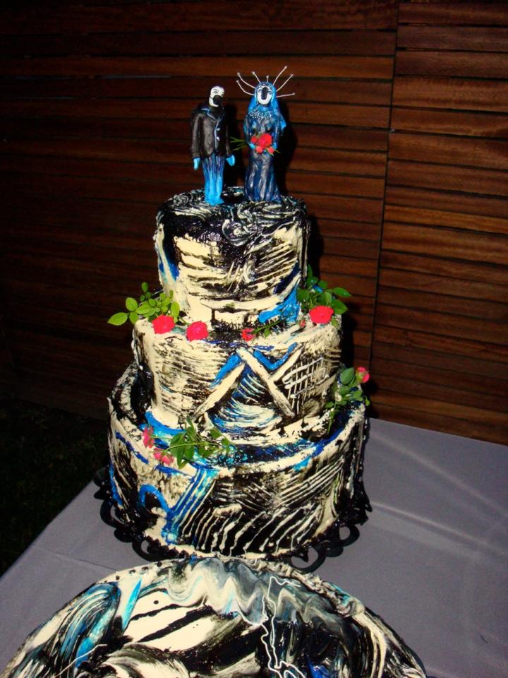 Wedding cake created by Susan and Bonnie back in 2013.