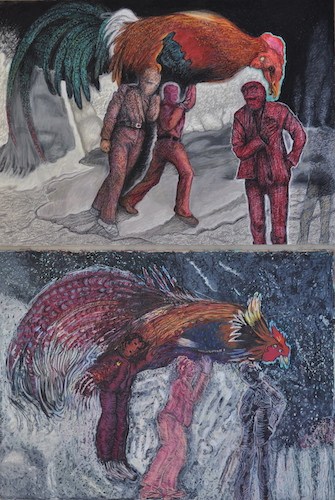 Title: “During The Week She Doesn’t Eat Much / She Only Eats Like This On Sunday” Susan Beck (top), Bonnie Sucec (Bottom).