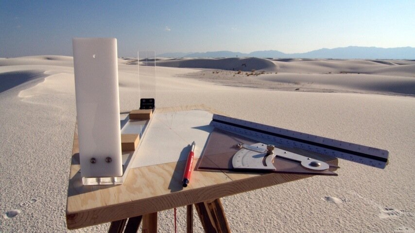 Plane table surveying at White Sands National Monument, New Mexico..jpg