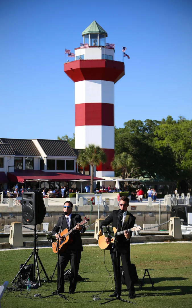 The Millers' Ceremony and reception ( Harden & Crenshaw ) on world famous 18th hole, Sea Pines Ocean Golf Course