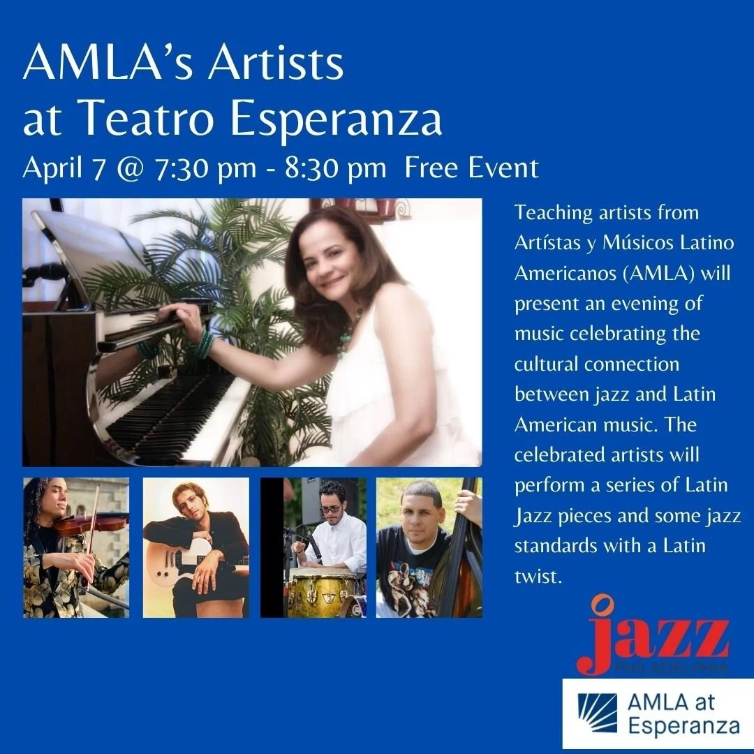 AMLA&rsquo;s Artists at Teatro Esperanza ⁠
April 7 @ 7:30 pm - 8:30 pm ⁠
Free Event⁠
⁠For more info go to the Link in the Bio &rarr;⁠
⁠
Led by celebrated composer and many-faceted musician, and AMLA artistic director, Suzzette Ortiz, the City of Phil