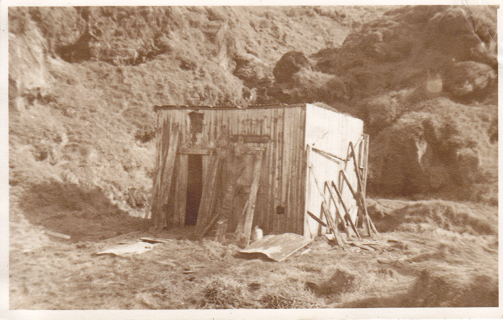 The very first huts - remains from the sealing days 1950's