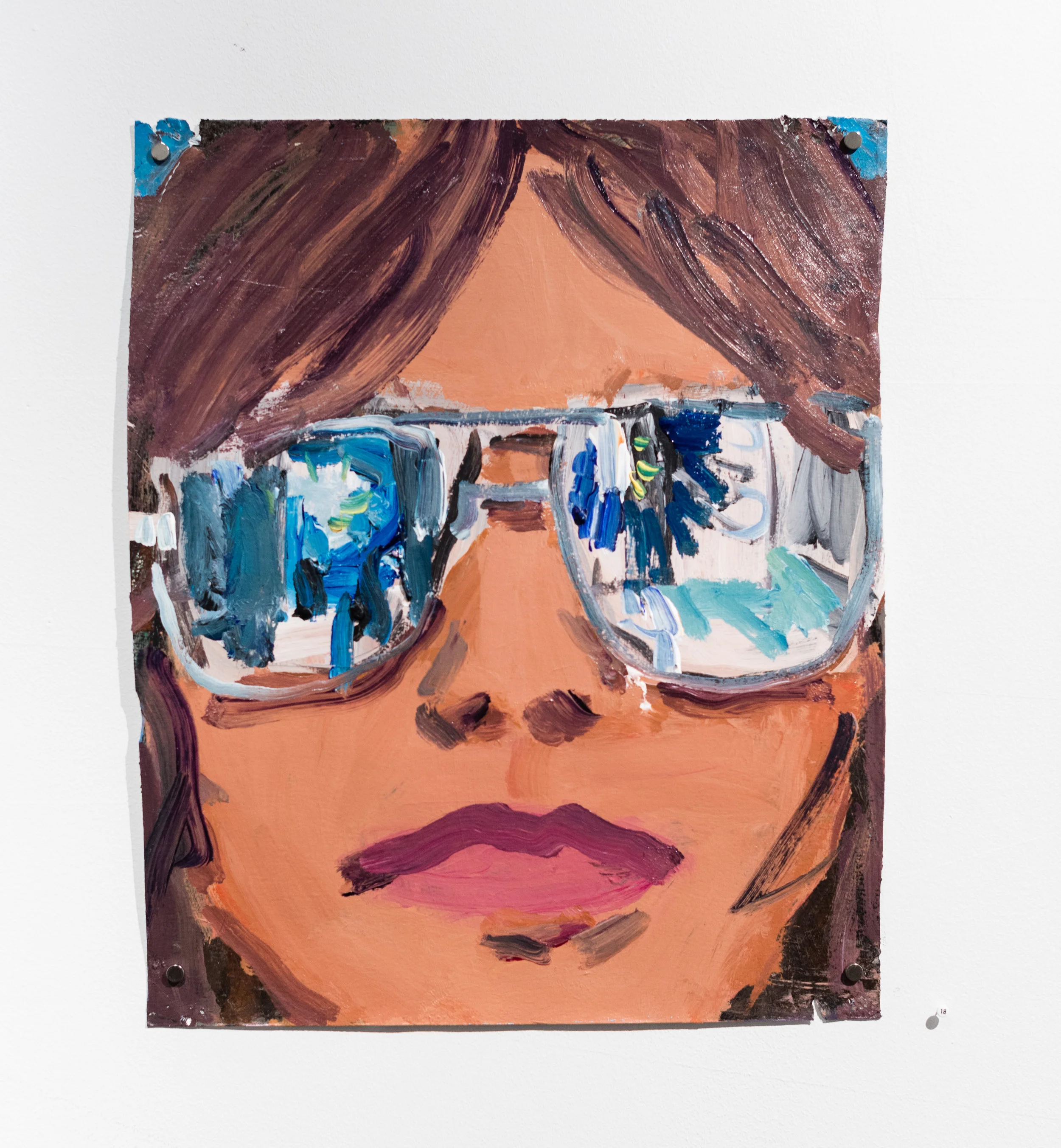 Todd Bienvenu Shades, 2016 Acrylic on paper, 16 x 13 ½”