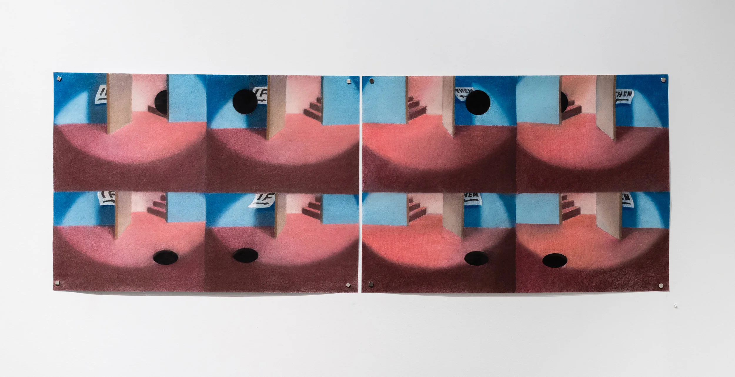 Dana Lok Understudy, 2016 Pastel on 2 sheets of paper, 15 x 21” each