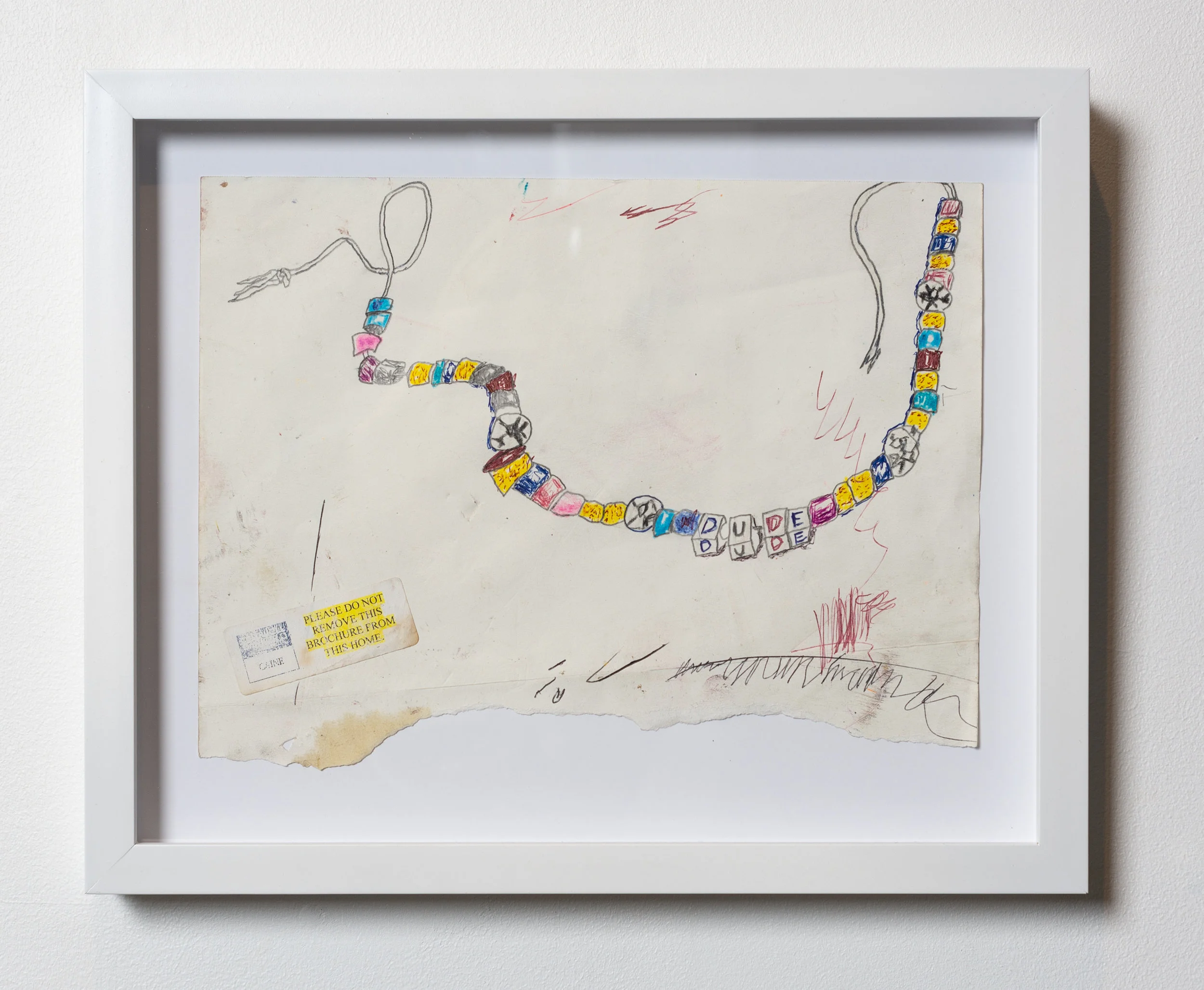 Alicia Gibson Dude Necklace, 2011 Pencil and various on paper