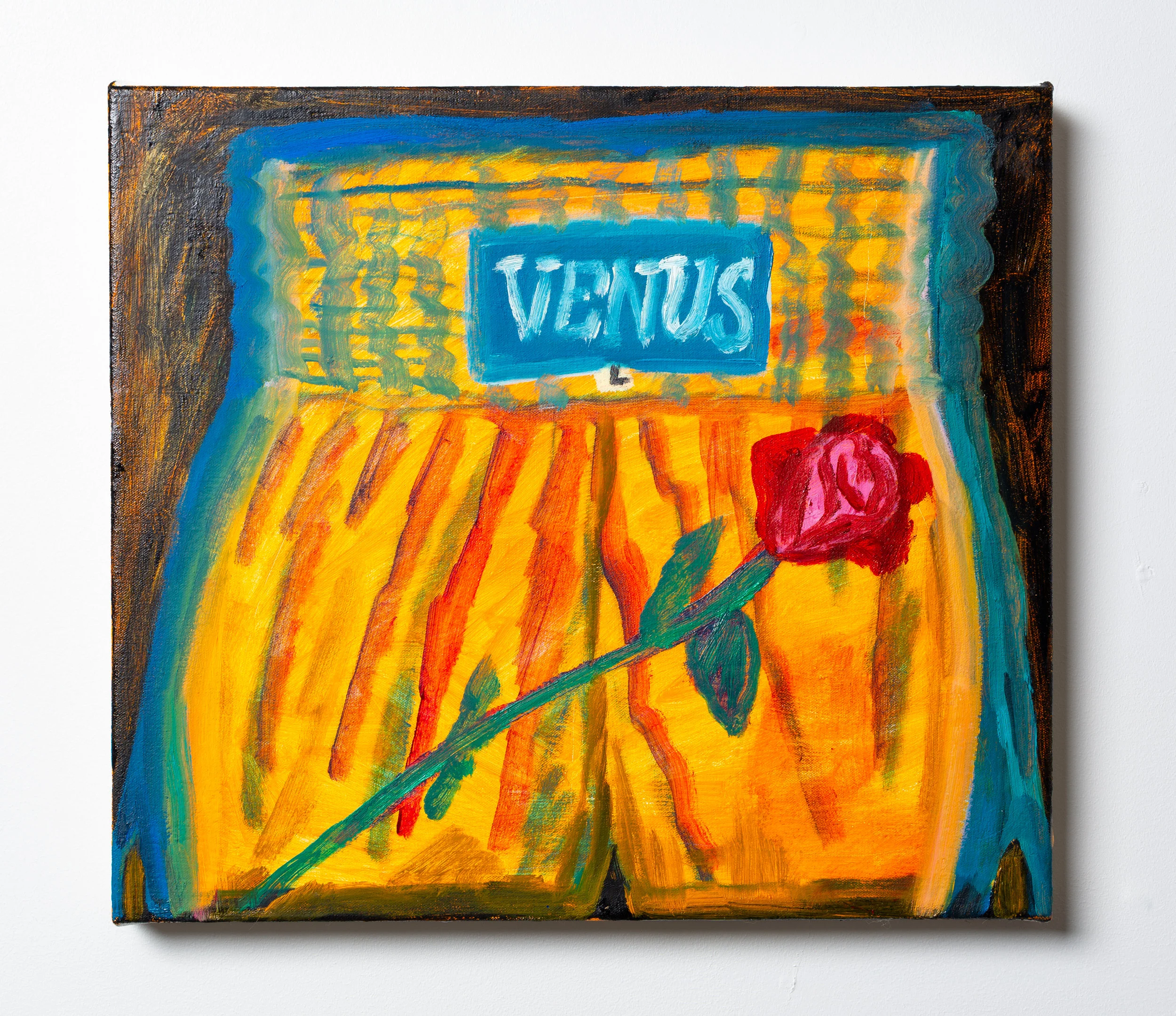 Jennifer Sullivan Venus Boxing Shorts, 2018 Oil on canvas, 16 x 18”