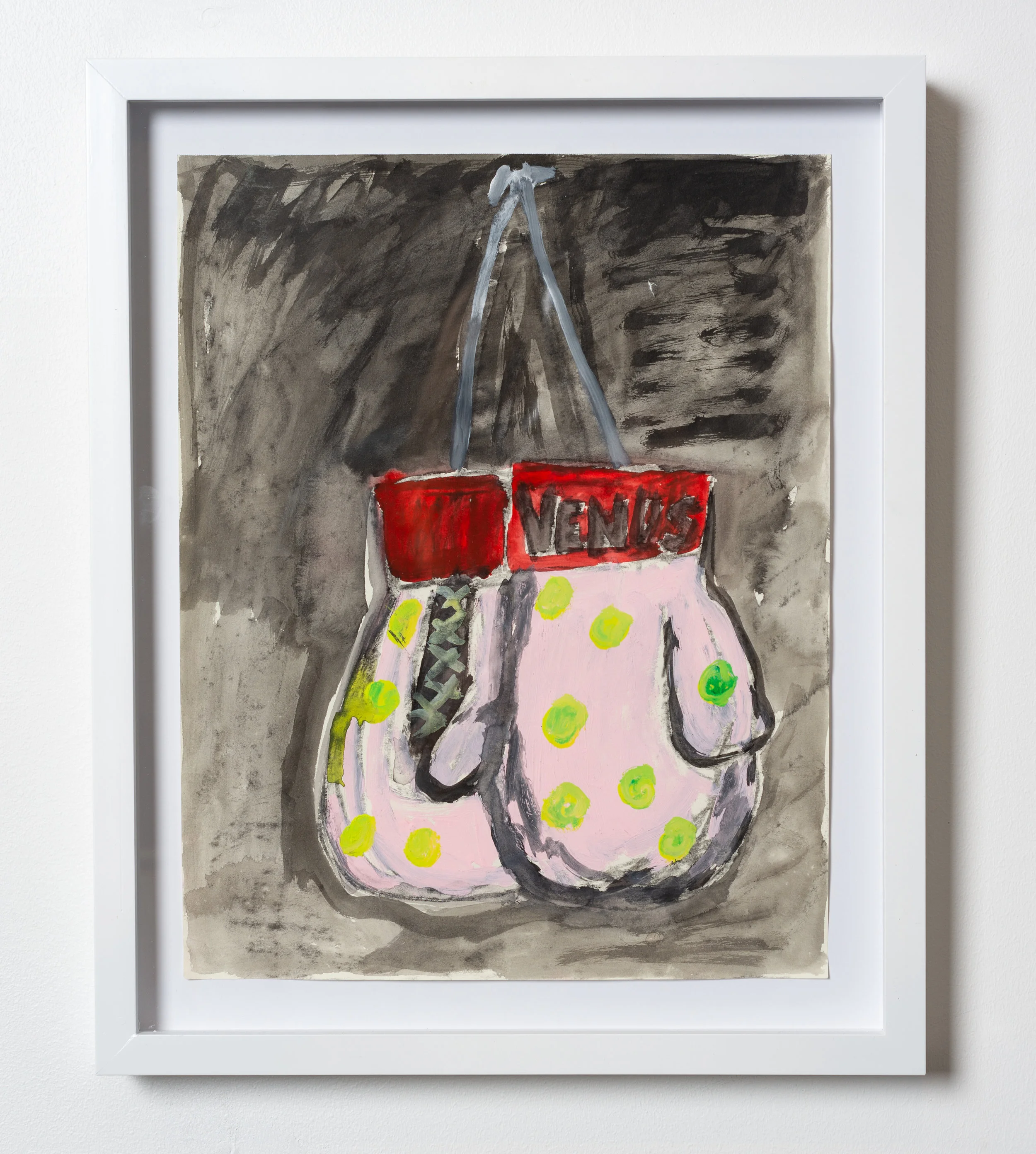 Jennifer Sullivan Gloves Off, 2016 Mixed media on paper (framed), 17 x 14”