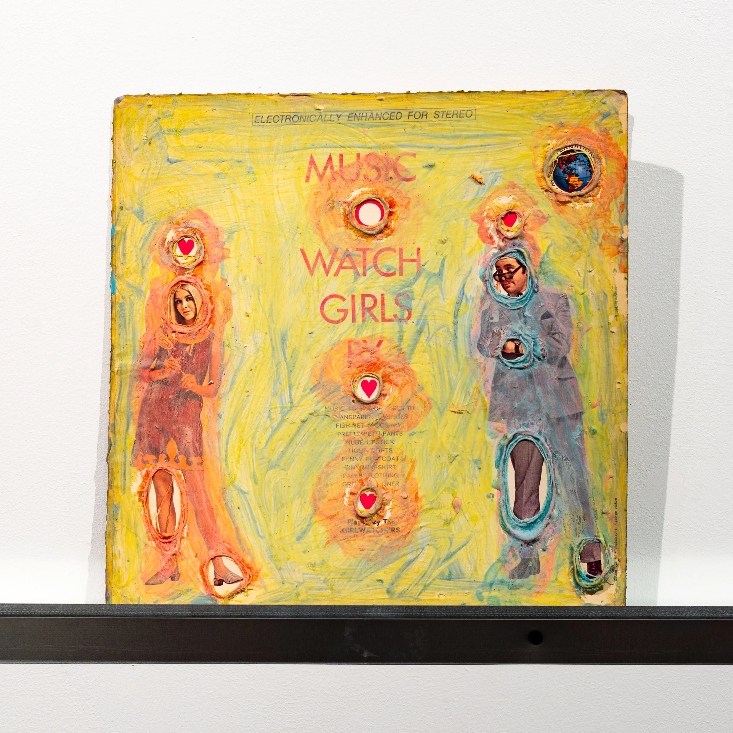 Michael Mahalchick Music To Watch Girls By, 2018 Music To Watch Girls By vinyl album, pigmented latex, 12 x 12”