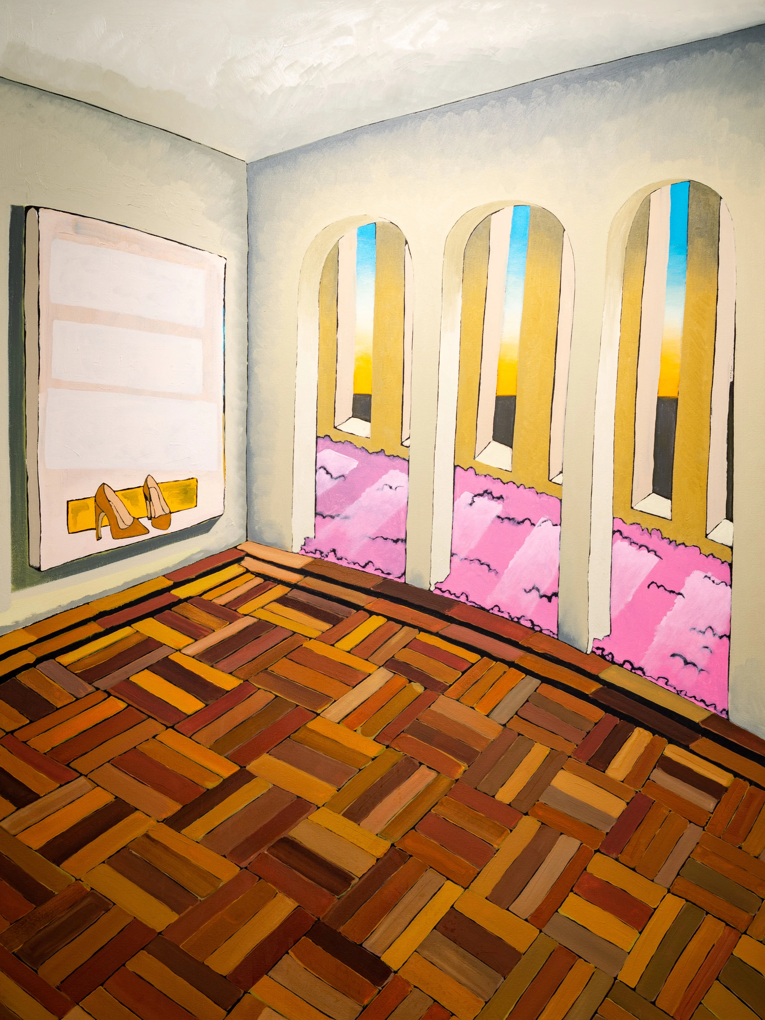 Girls Love Shoes Oil on canvas, 56 x 42” 2018
