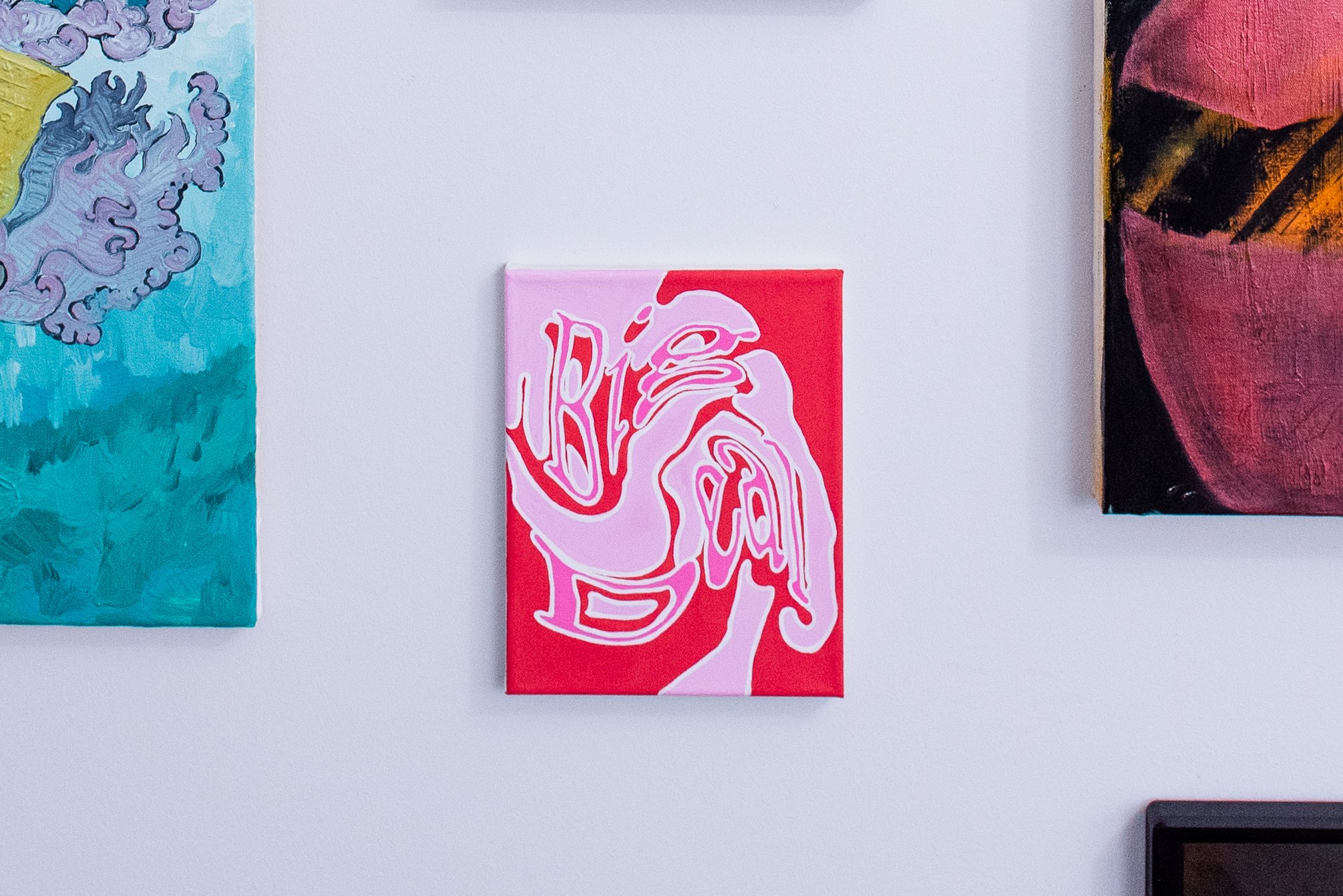 KT Hickman, 'Big Deal', 2023, Acrylic on canvas, 10 x 8 in; Curated by Brooke Tomiello