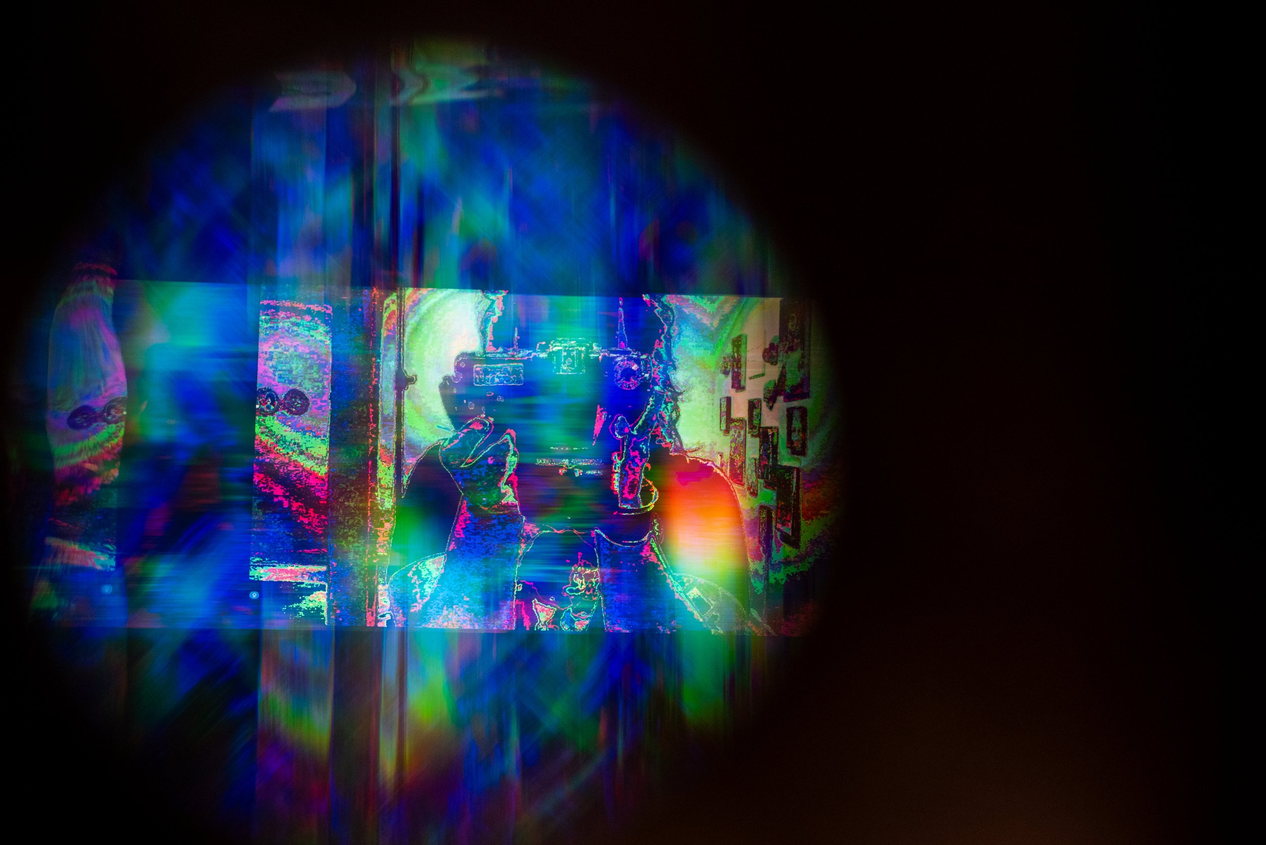 Detail view, Srikar Hari, 'Through the looking glass', 2025, Video projection, Dims variable; Curated by Sharifa Lafon