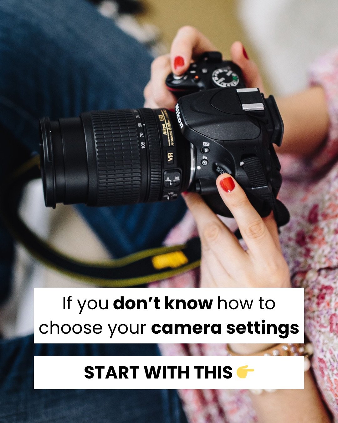 Comment &ldquo;SETTINGS&rdquo; below to get my step by step training on how to choose the RIGHT settings and gradually take control of your camera!

Here&rsquo;s the thing: DON&rdquo;T start by trying to shoot in manual mode. 

Manual mode should be 