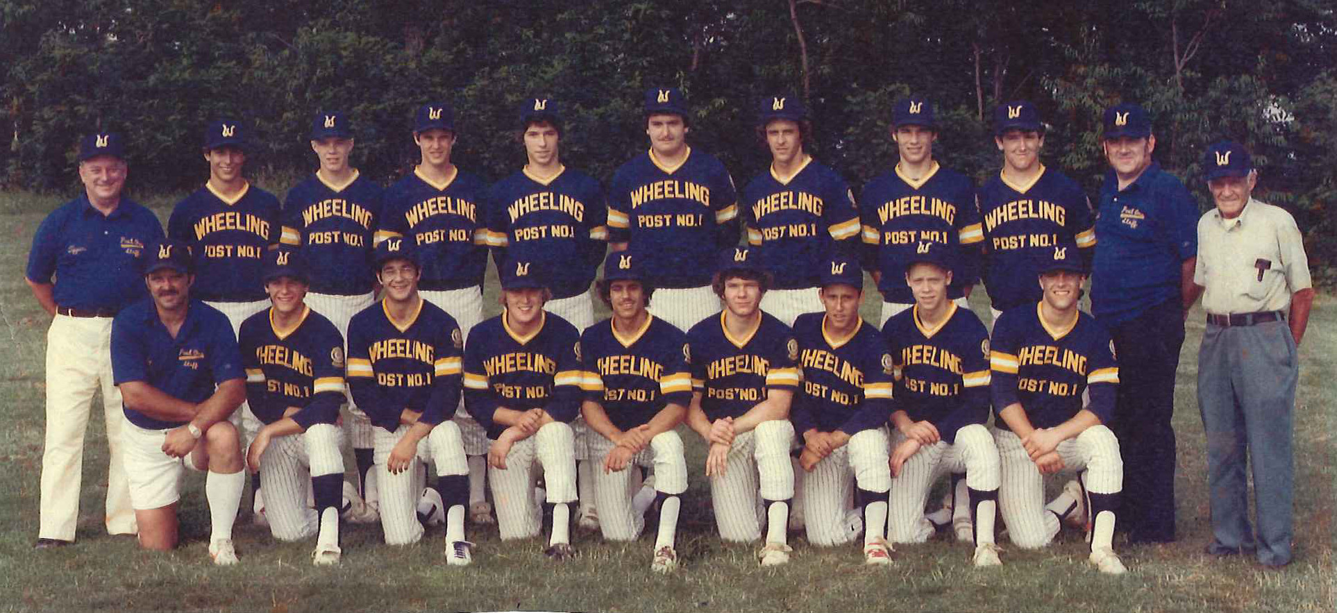 Kneeling L-R: Coach Walters, Scott Pockl, Scott Peklinsky, Kevin Wetzel, Mark Saseen, Comas, Rose, Tim Pavlik, Joe Blaha Standing L-R: Coach Tipper, Mike Stocker, ? , Michael Tennant, Rick Hammers, Todd Peyton, Milan Vosvick, Jimbo Lemasters, Joe Early, Coach Koehler, Coach Walters