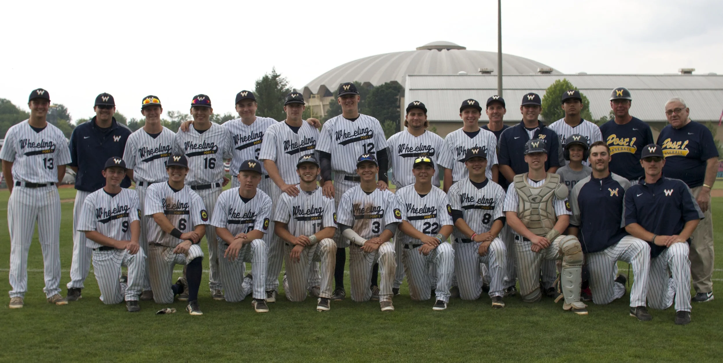 Kneeling L-R: Matt Brooks, Jameson Murray, Gage Giovengo, Nate Bakaitas, Joey Minor, Nate Hardman, Momo Felt, Chad Harper, Coach Alex Stephens, Coach Jon Michael Brunner Standing L-R: Mario Peroni, Coach Scott Castilow, Tyler Riedel, Eric Crow, Jub Delbrugge, Russell Schwertfeger, Andrew Kowalo, Nick Naumann, Jarrett Delbrugge, Coach Beau Jackson, Trevor Stewart, Justice Jackson, Head Coach Mark Delbrugge, Business Manager Chuck Koehler