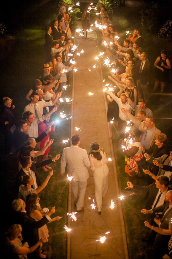 The sparkler send off has become very popular in the past few years as they make for amazing pictures.