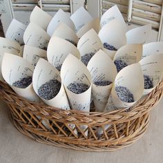 One of my personal favorites are these lavender cones for spring weddings. You could also use pine needles for winter weddings!