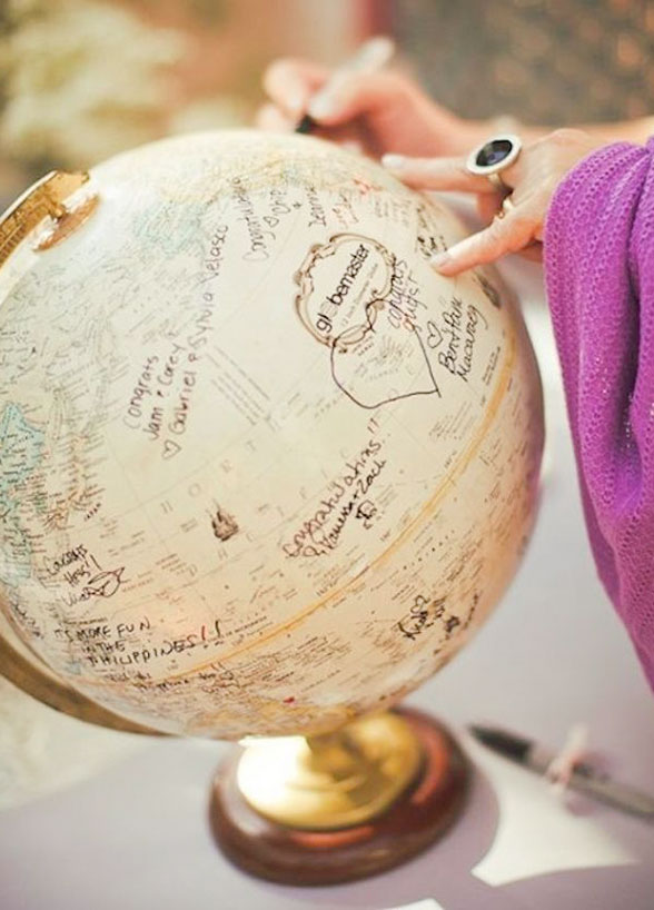 Perfect for weddings with world traveler guests! 