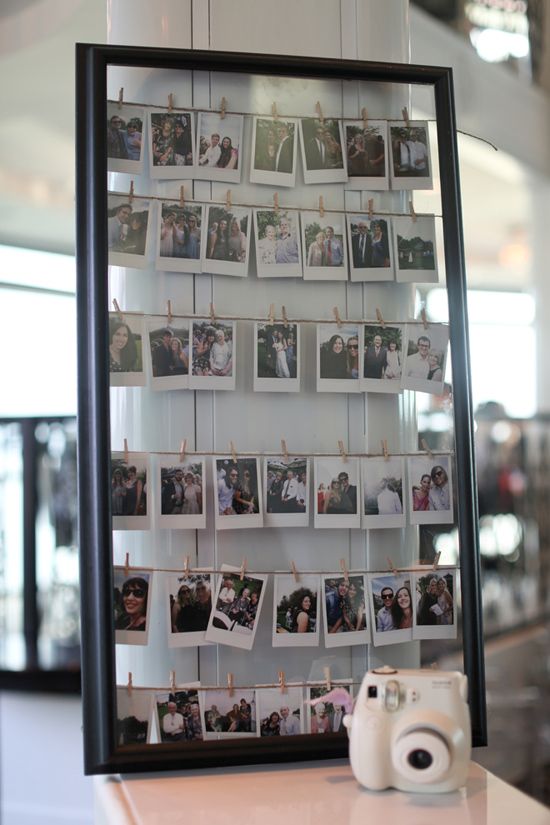 FUN FUN FUN! Break out the Polaroid and take pictures of your guest to sign and display. 