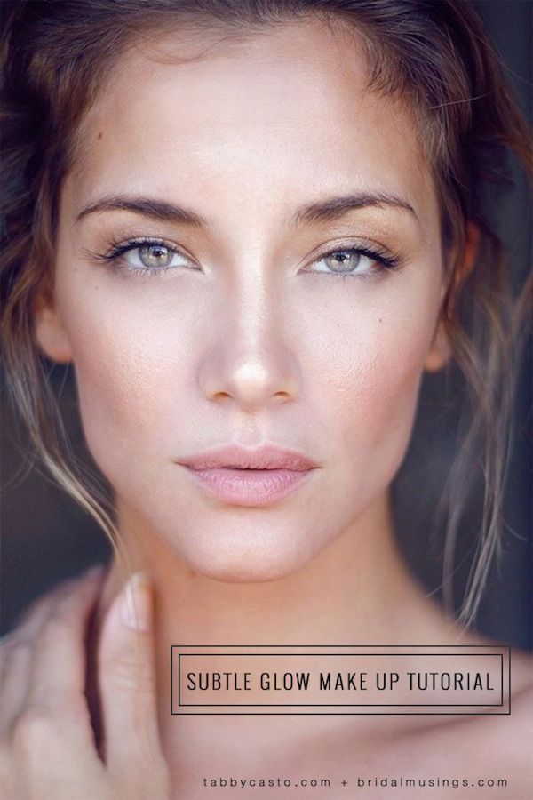 Here's a great natural wedding makeup tutorial. http://bridalmusings.com/2013/12/natural-wedding-make-up-tutorial-so-you-look-like-you-but-glowier-with-extra-fluttery-lashes/