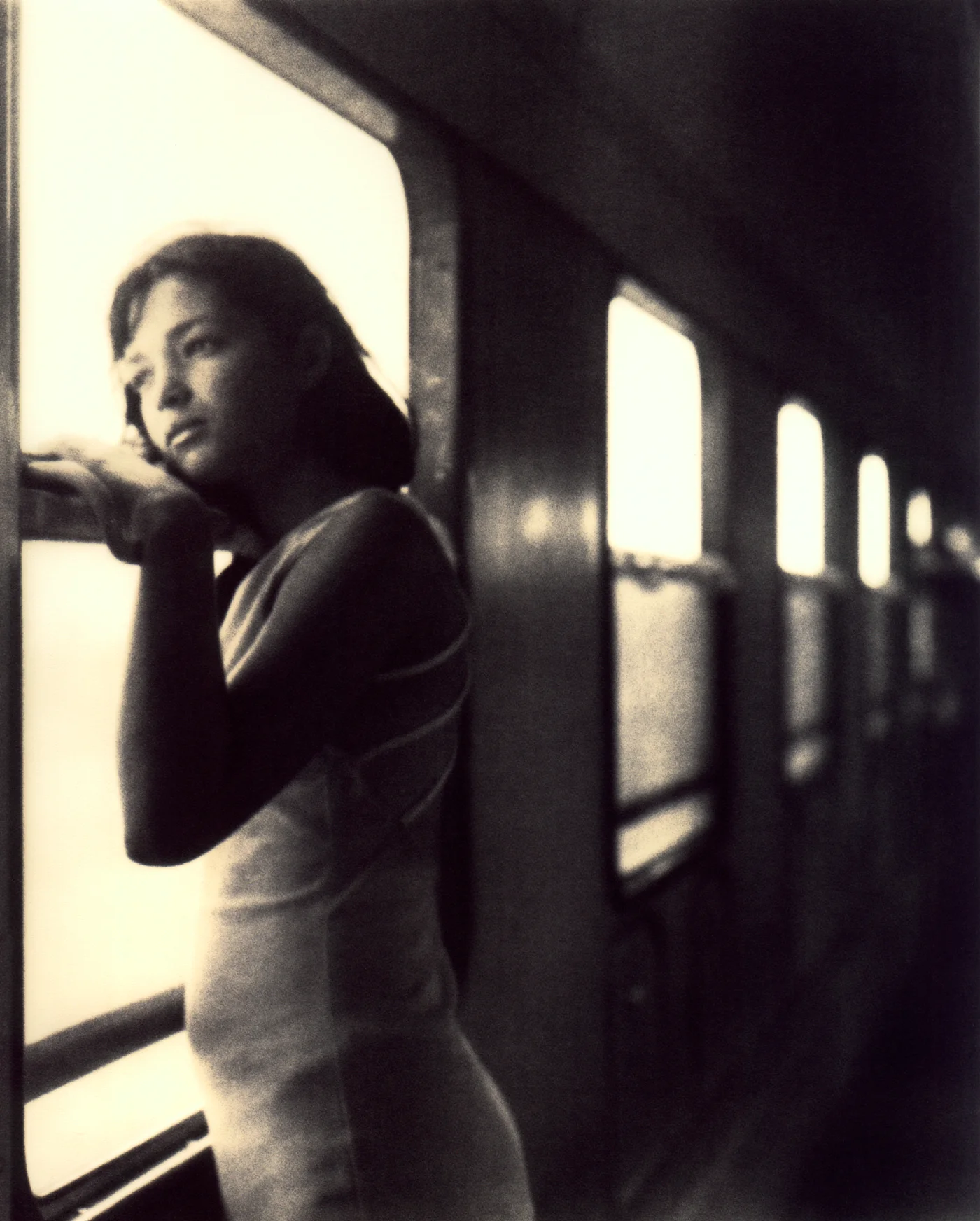 Girl in train, Cuba