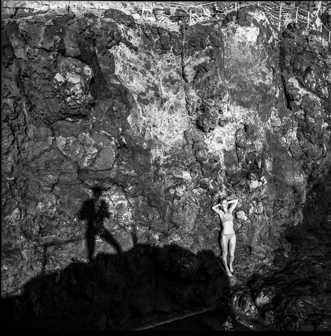 Hanna in the sun, me in a Tux, La Palma