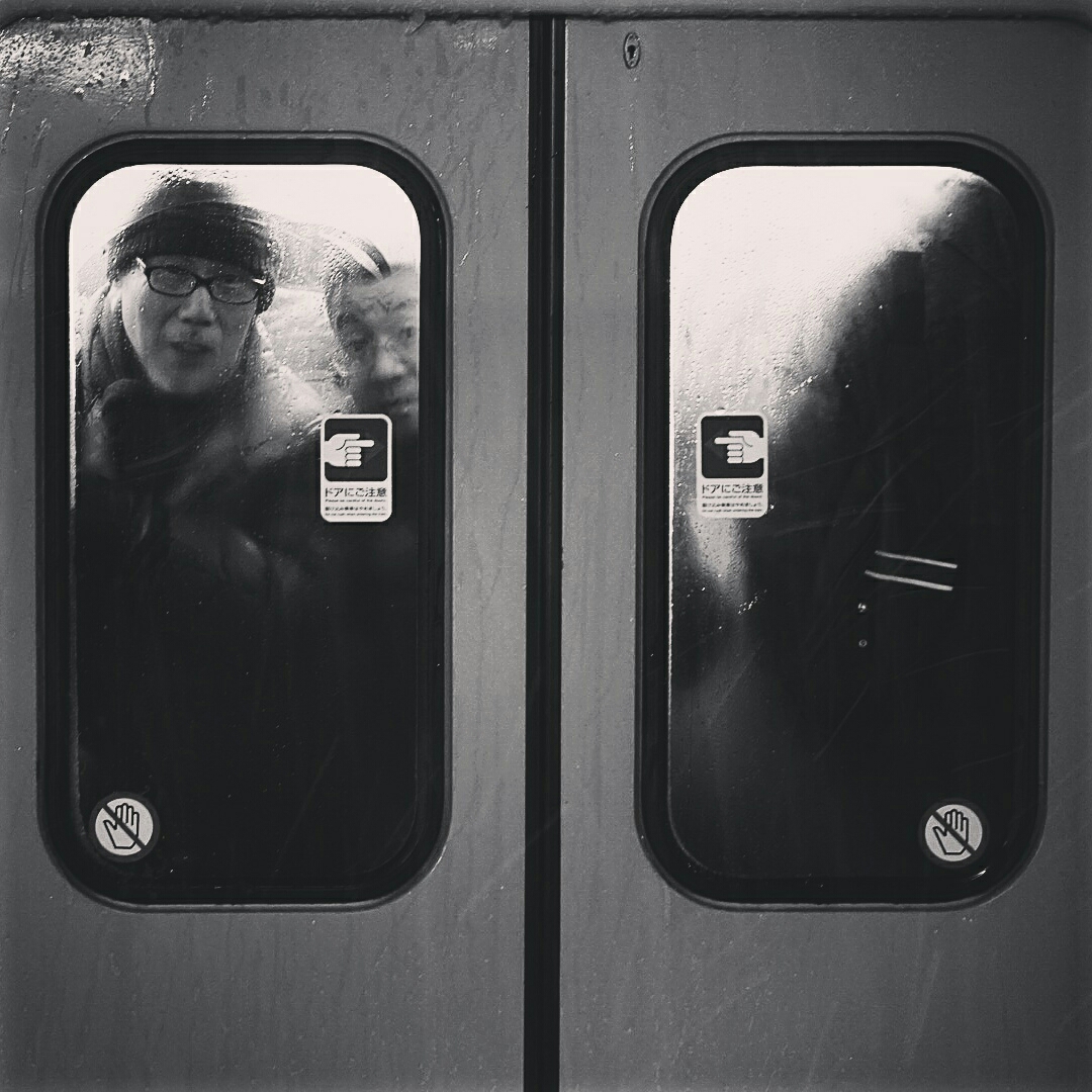 faces in a steamed up train, Kyoto
